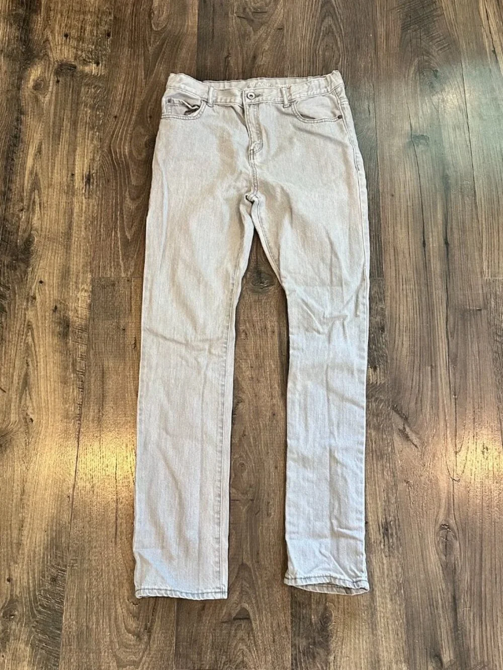 GUC 2 CHILDREN'S PLACE Boy's Skinny Denim Jeans, Light Gray & Blue, Size: 18